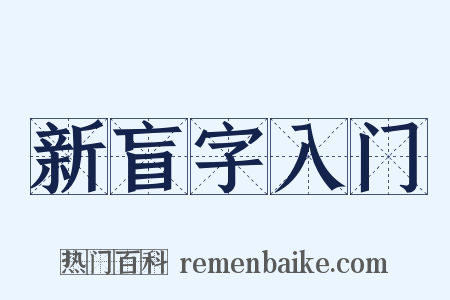 新盲字入门是什么意思的图片